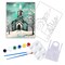 "Winter Church" DIY Canvas Art Kit, Adult Beginner, Acrylic Paint Size 11x14 inch